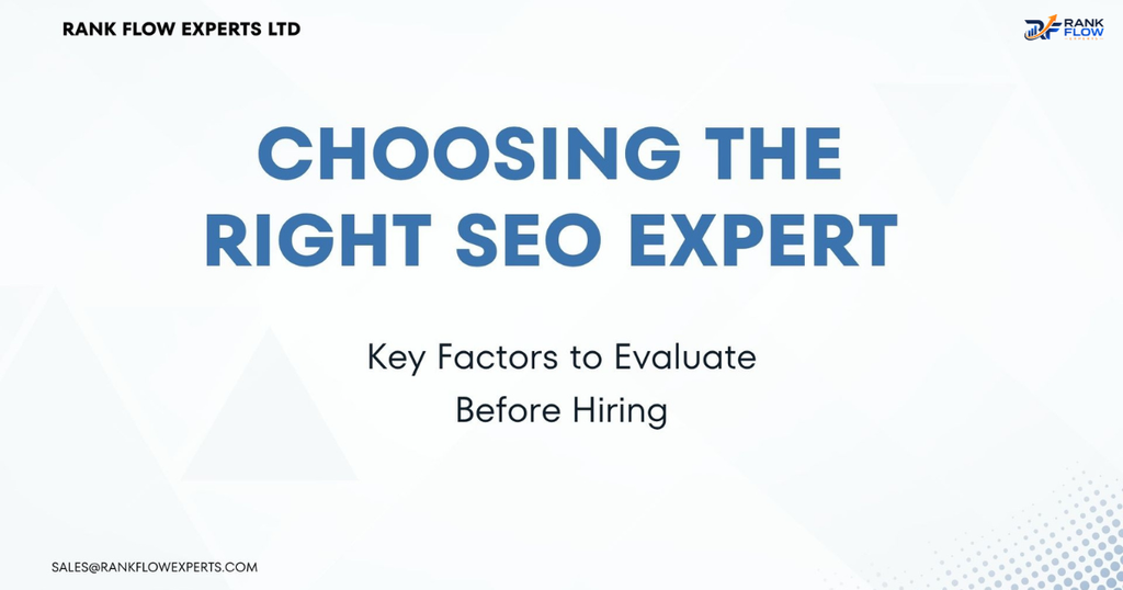Checklist guide on how to choose the right SEO consultant for business growth by Rank Flow Experts