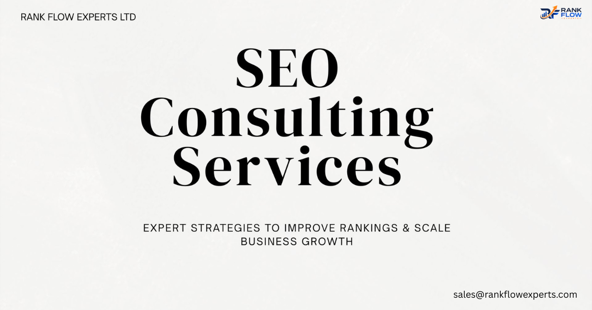 Featured banner for SEO consulting services guide, highlighting expert strategies to boost Google rankings and business growth.