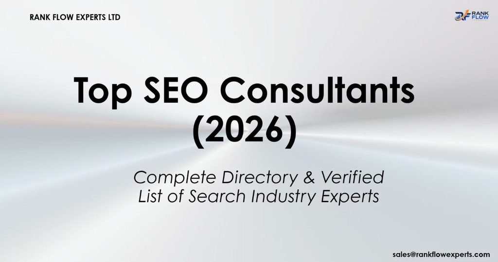 Section graphic displaying a directory list of top verified SEO consultants and search engine optimization experts for 2026.