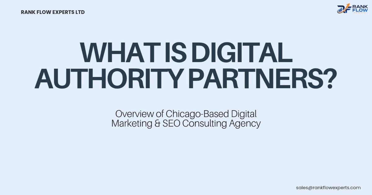 Overview section explaining what Digital Authority Partners agency is and their background